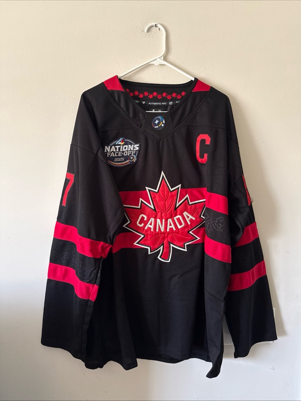 Men’s Fanatics Sidney Crosby #87 Canada 4 Nations Face Off Jersey Sz 52 - RARE - Picture 1 of 7